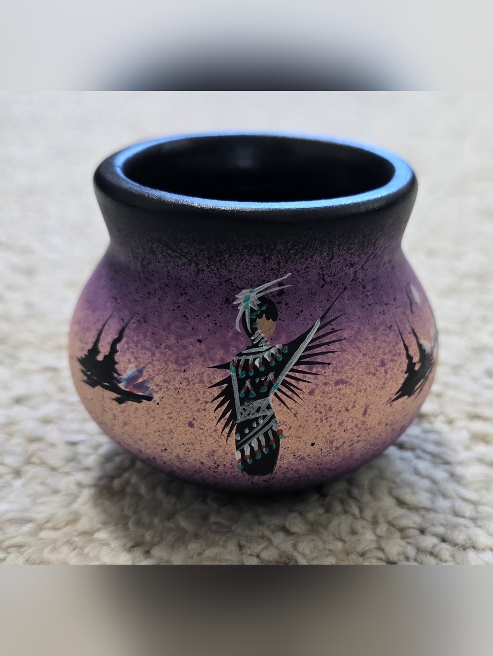 Mystic Maiden Cedar Mesa Ceramic Navajo Pottery Pot Vase Home Decor
